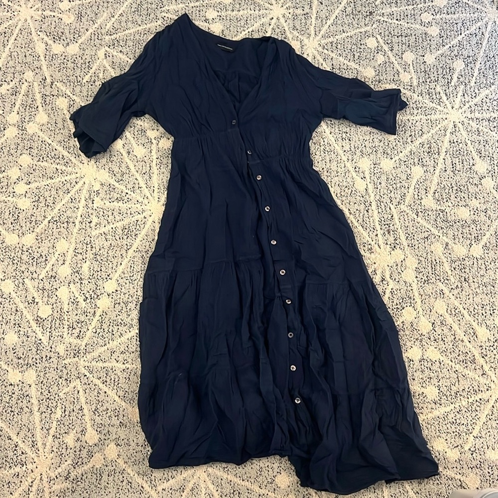 Saks Fifth Avenue blue tiered dress